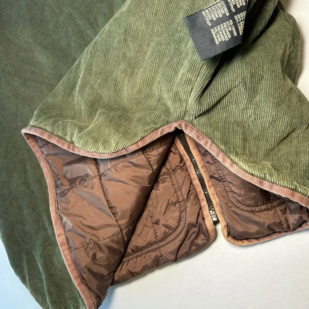 Vintage Chevignon Reversible Quilted Vest XXL Corduroy Hunting 90s‎ Gorpcore